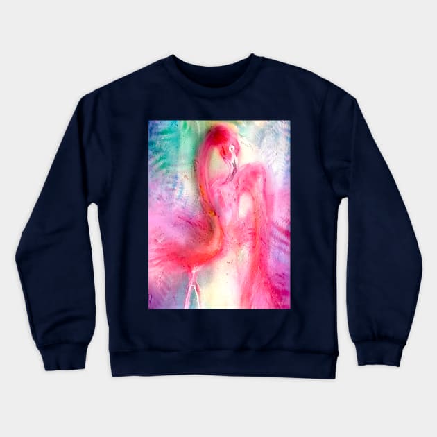 Flamingo Fortress Crewneck Sweatshirt by AnnikaPixie